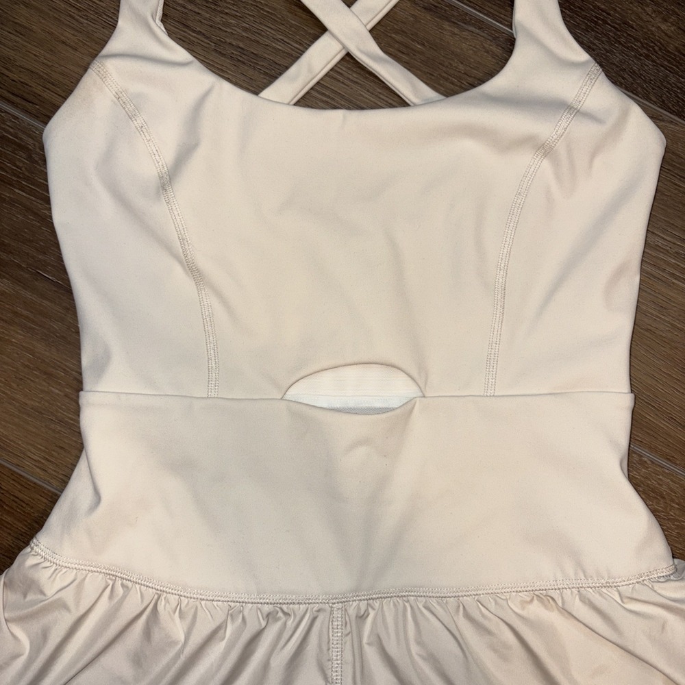 Free People x FP Movement Righteous Runsie Romper Athletic Work Out Taupe Small - Picture 3 of 8